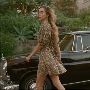Doen Emilia Dress in Green Valley Floral - Size Small